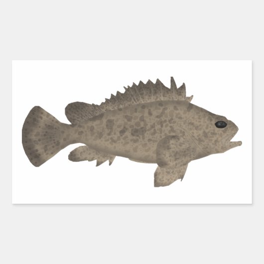 Bullrout Rechthoekige Sticker (Voorkant)