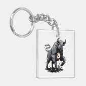 Bullrun crypto bull bitcoin - Bewerk de Qr-code Sleutelhanger (Voorkant Links)