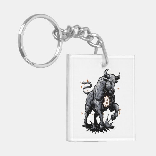 Bullrun crypto bull bitcoin - Bewerk de Qr-code Sleutelhanger (Voorkant Links)