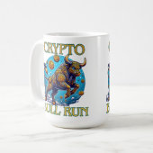 Bullrun crypto bull bitcoin koffiemok (Voorkant links)