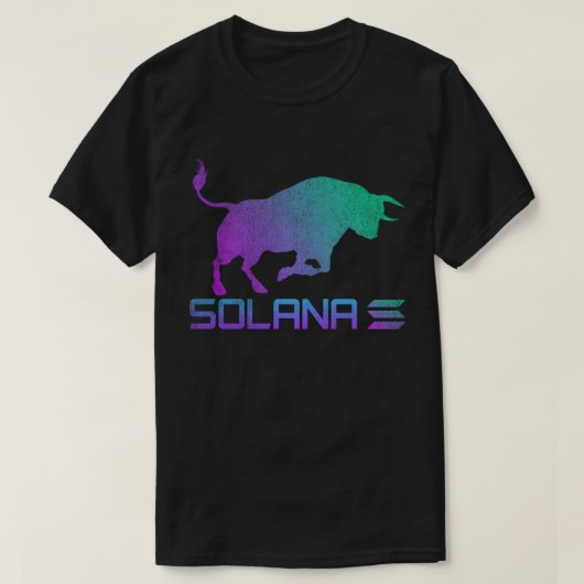 Bullrun solana munt SOL Crypto Coin HODL T-shirt (Design voorkant)