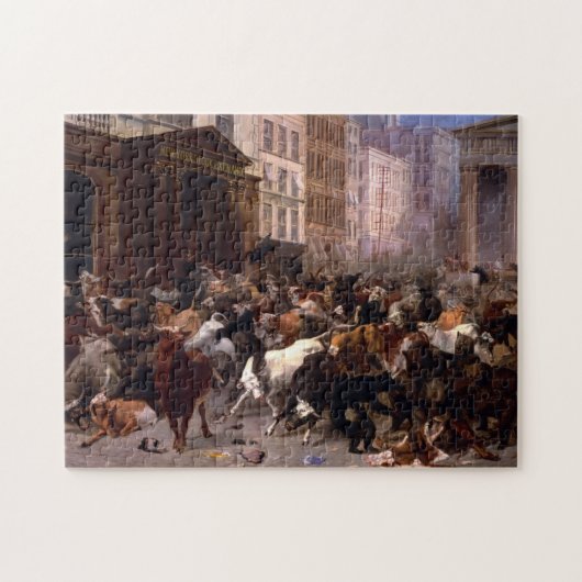 Bulls and Beren in the Market, 1879 Legpuzzel (Horizontaal)