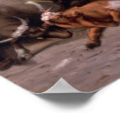 Bulls and Beren in the Market, 1879 Poster (Hoek)