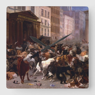 Bulls and Beren in the Market, 1879 Vierkante Klok