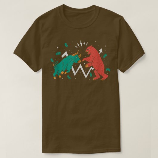 Bulls Beren Stock Market T-shirt (Design voorkant)