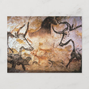 Bulls Buffalo Cave Painting Briefkaart