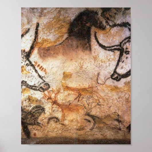 Bulls Buffalo Cave Painting Poster (Voorkant)
