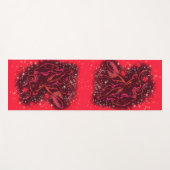 Bulls die bij de rode Sterrennacht Yoga Mat lopen (Voorkant (horizontaal))