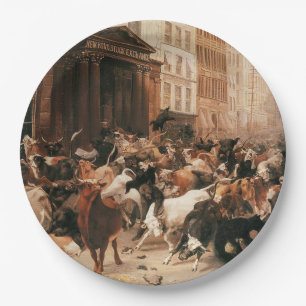Bulls en Beren op de beurs (W.H. Beard) Papieren Bordje