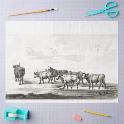 Bulls Ephemera Decoupage Boerderij Koe Tissuepapier (Craft)