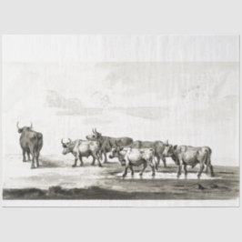 Bulls Ephemera Decoupage  Boerderij Koe Tissuepapier