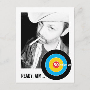 Bulls Eye 50th Birthday Invitation Target Kaart