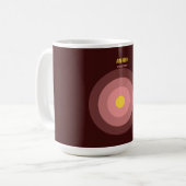 Bulls Eye — 90s Maximalist Coffee Mug | Retro Koffiemok (Voorkant links)