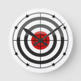 Bulls Eye Black Star Ronde Klok