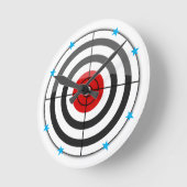 Bulls Eye Blue Star Ronde Klok (Hoek)