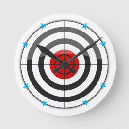 Bulls Eye Blue Star Ronde Klok