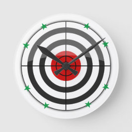 Bulls Eye Green Star Ronde Klok