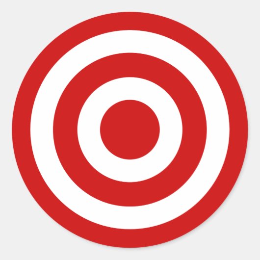 Bull's_Eye Ronde Sticker (Voorkant)