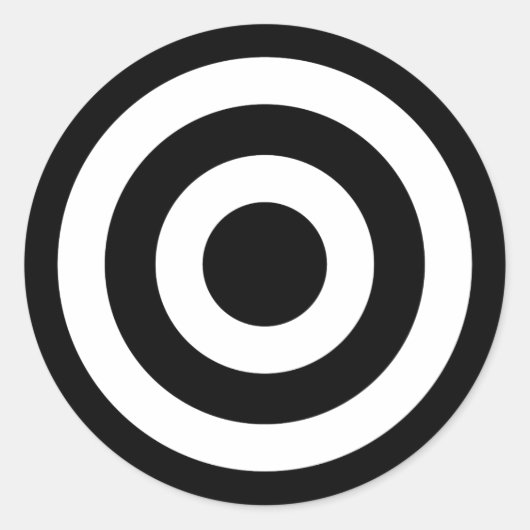 Bull's_Eye Ronde Sticker (Voorkant)