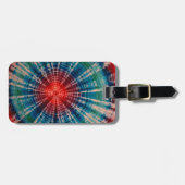 Bulls Eye Tie Dye Uniek Bagagelabel (Voorkant horizontaal)