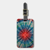 Bulls Eye Tie Dye Uniek Bagagelabel (Voorkant verticaal)