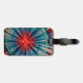 Bulls Eye Tie Dye Uniek Bagagelabel (Achterkant horizontaal)