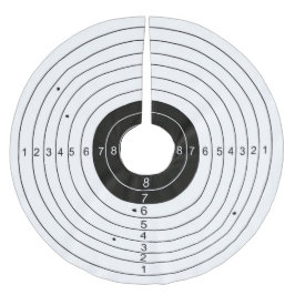 Bulls Eye Zwart & Wit - Kerstboom Vloerkleed Rok