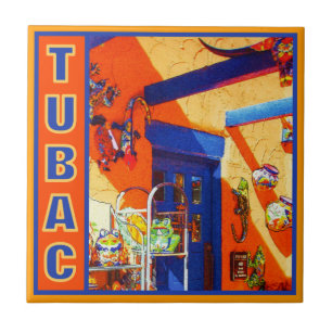 Bull's Head, Tubac Ceramic Tile Tegeltje