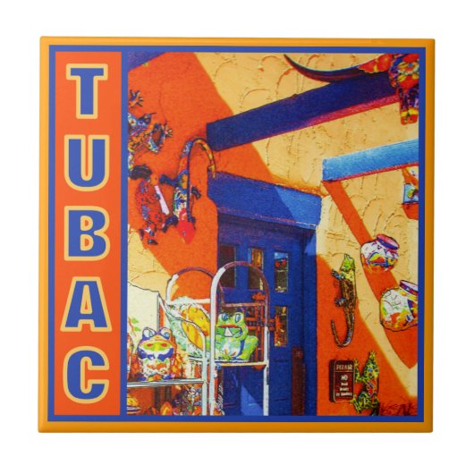 Bull's Head, Tubac Ceramic Tile Tegeltje (Voorkant)