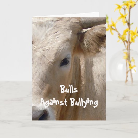 Bulls tegen pesten #5 van 7 verschillende kaart (Gele Bloem)