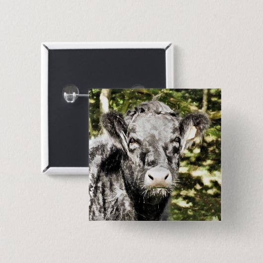 BULLS VIERKANTE BUTTON 5,1 CM (Voorkant /achterkant)