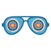 Bullseye Archery Target Party Aviator Zonnebril (Voorkant)