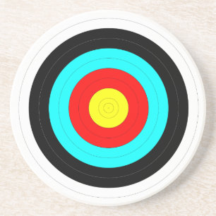 Bullseye Archery Target Zandsteen Onderzetter