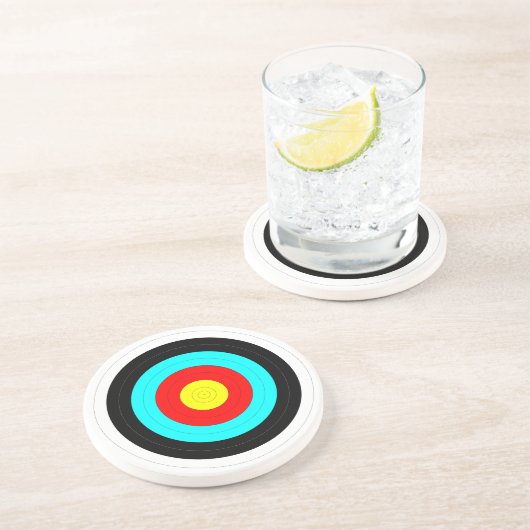 Bullseye Archery Target Zandsteen Onderzetter (Zijkant)