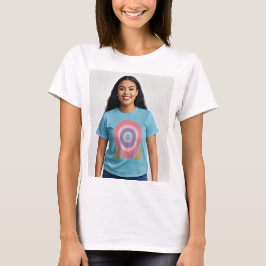Bullseye Beauty: Dames Target Graphic T-shirt (Voorkant)