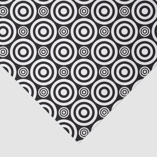 Bullseye-BLACK-WHITE-WEEFSUE WRAP PAPIER (Detail)