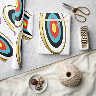 Bullseye boogschieten doel met pijl raken centrum cadeaupapier
