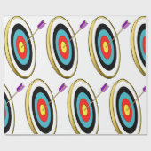 Bullseye boogschieten doel met pijl raken centrum cadeaupapier (Vlak)