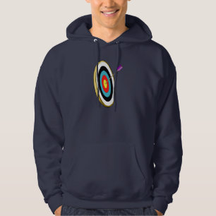 Bullseye boogschieten doel met pijl raken centrum hoodie