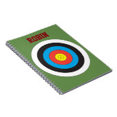 Bullseye Boogschieten Gepersonaliseerd Notitieboek (Rechterzijde)