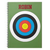 Bullseye Boogschieten Gepersonaliseerd Notitieboek (Voorkant)