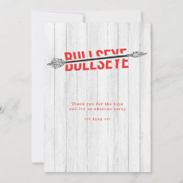 Bullseye Bow Arrow Boogschieten Sport Verjaardags  Bedankkaart