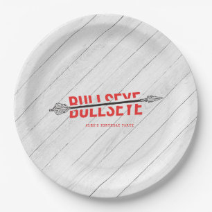 Bullseye Bow & Arrow Boogschieten Tween Verjaardag Papieren Bordje