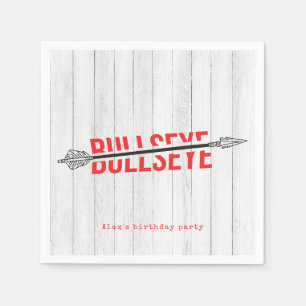 Bullseye Bow & Arrow Boogschieten Tween Verjaardag Servet