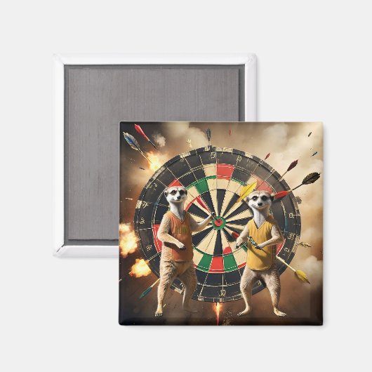 Bullseye Burrow: Meerkat Dart League, Magneet (Voorkant / Achterkant)