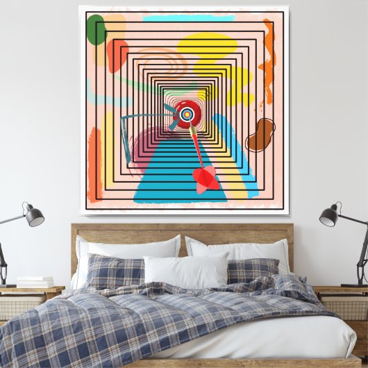 Bullseye Canvas Afdruk (Insitu (Slaapkamer))