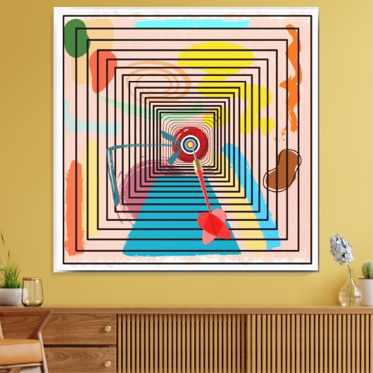 Bullseye Canvas Afdruk (Insitu (Woonkamer))