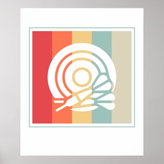 Bullseye Dart Board Dartboard Target Poster (Voorkant)