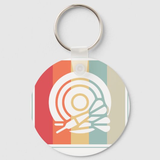 Bullseye Dart Board Dartboard Target Sleutelhanger (Voorkant)