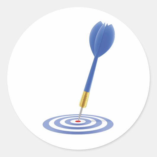Bullseye Dart Ronde Sticker (Voorkant)